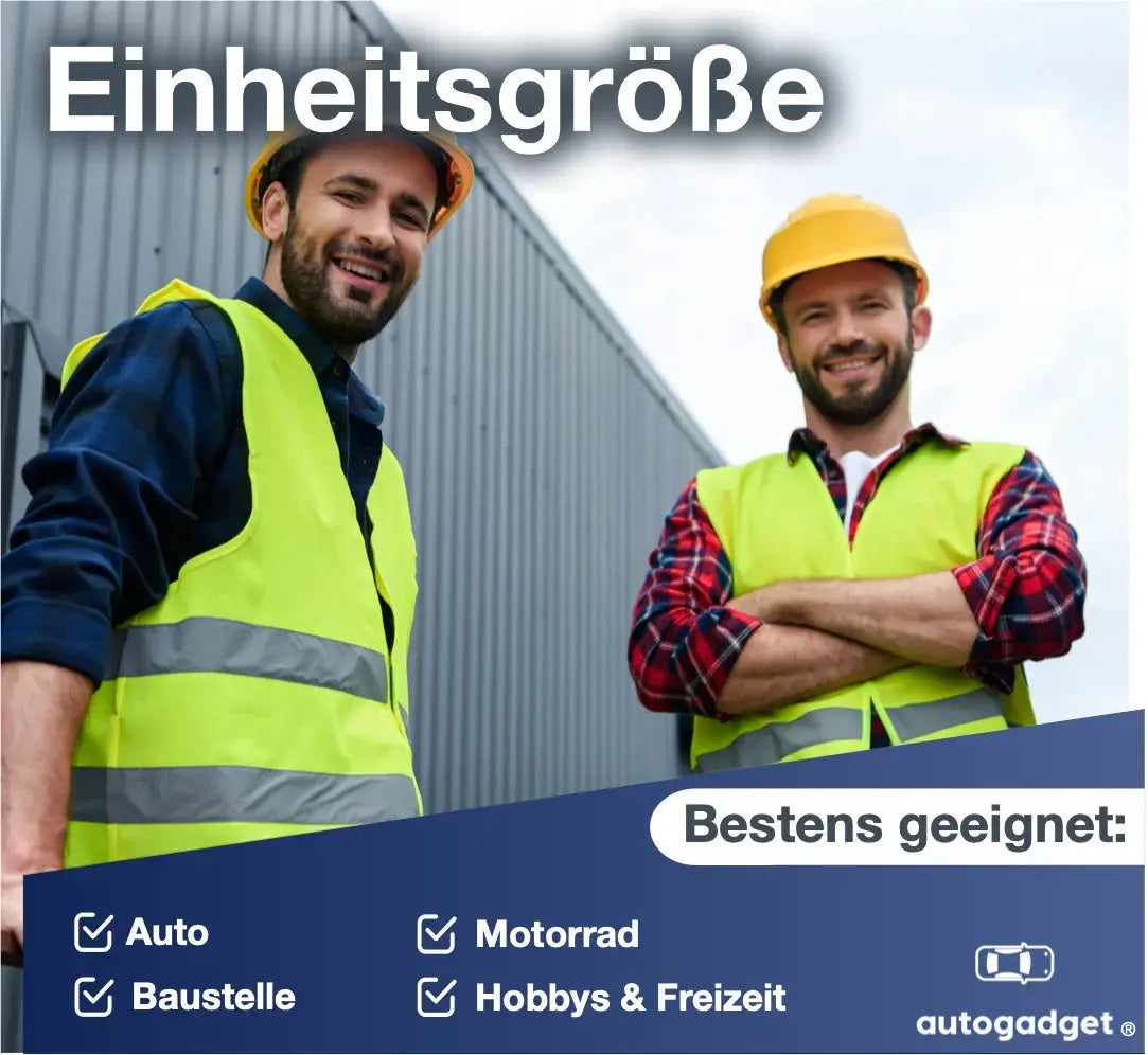 4x Warnwesten 2026 Auto gelb - Warnweste Pannenweste Unfallweste ISO20471 Safeglow®