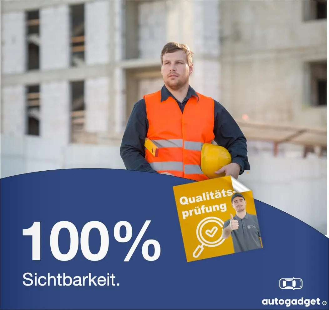 4x Warnwesten Auto 2026 orange ISO20471 Pannenweste Unfallweste Pkw Sicherheitsweste Autozubehör Weste reflektierend Auto, Pkw, LKW Safeglow®