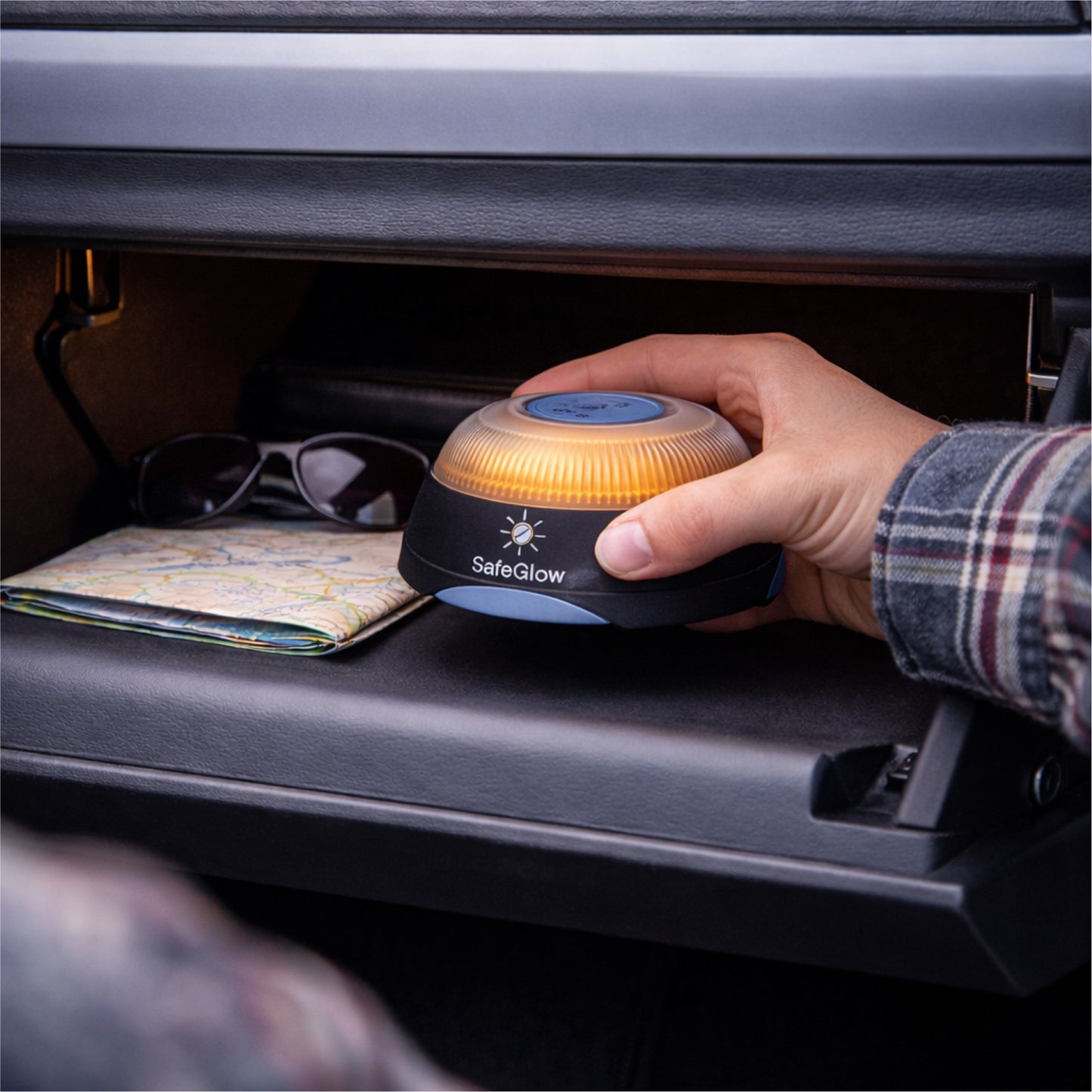 Notlicht Warnleuchte V16 mit DGT 3.0 & SIM Karte für Spanien - Warndreieck - Auto & Motorrad